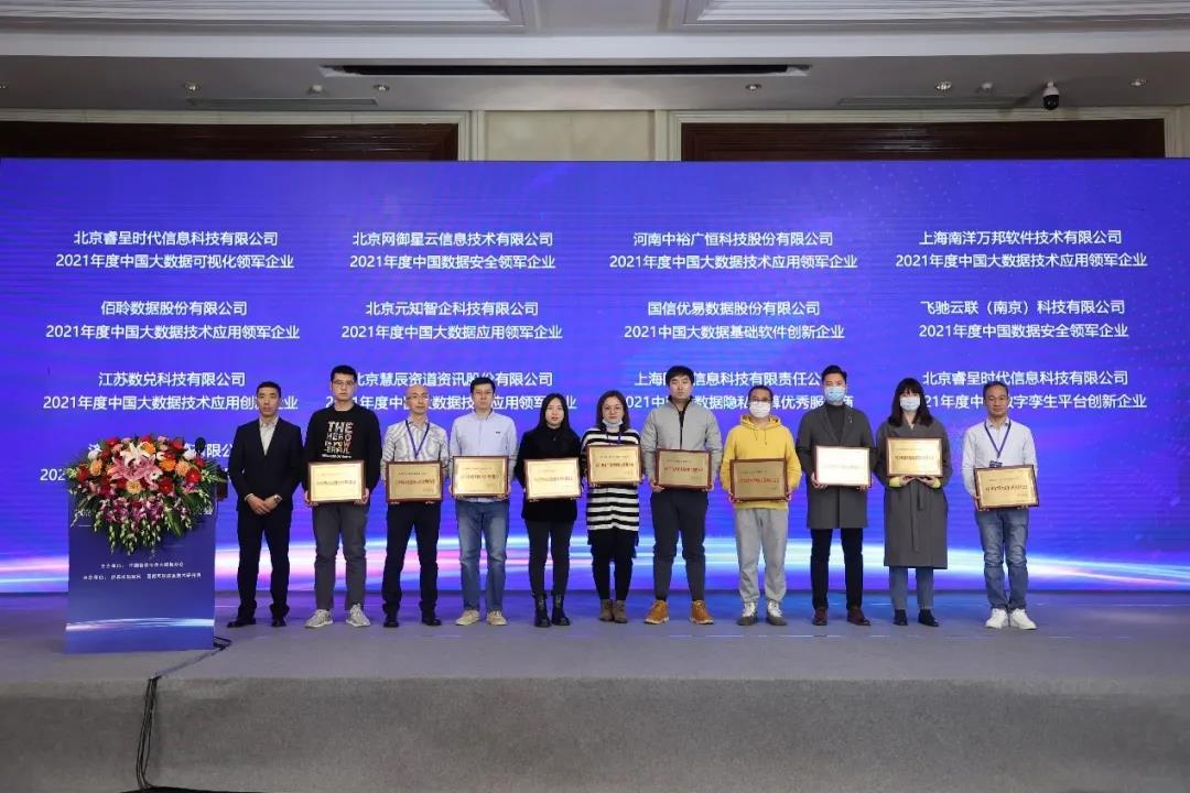 HCR慧辰荣获“2021年度中国大数据技术应用领军企业”大奖